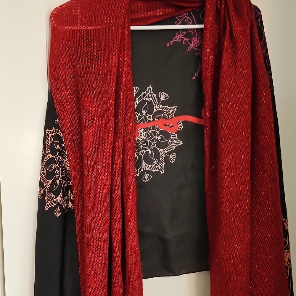 Elegant Red Women's Scarf